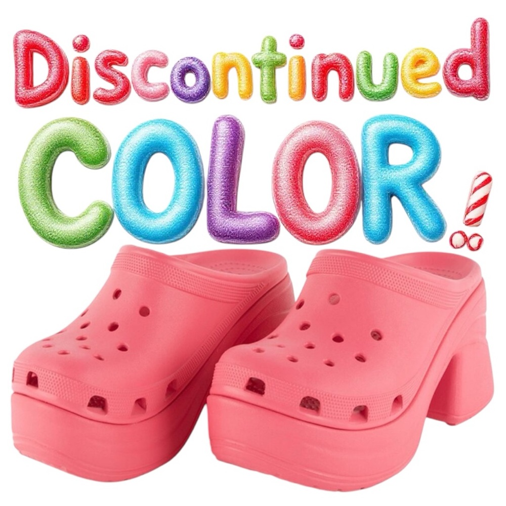 🔥NWT 🔥 CROCS Siren Clogs PLATFORM High Heeled RARE COLOR Hyper Pink 2085476VZ